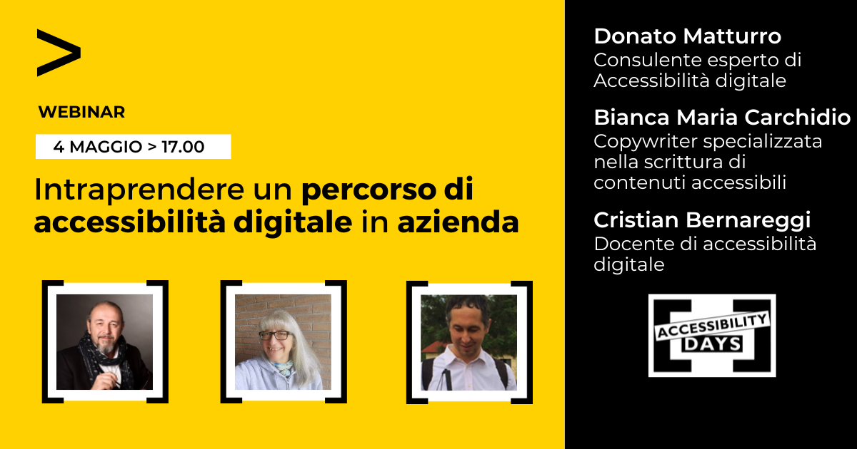 Copertina Webinar accessibilitydays